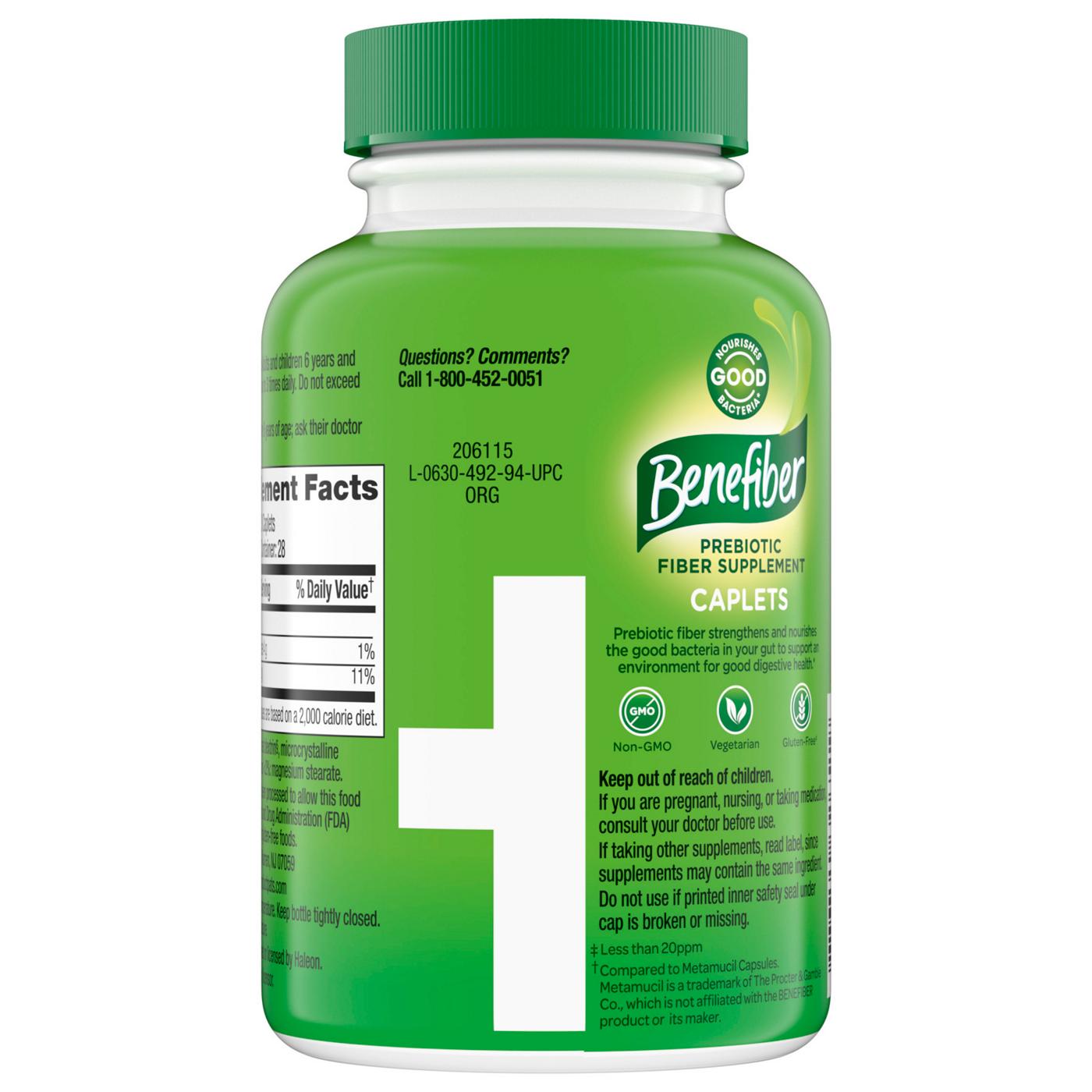 Benefiber Prebiotic Fiber Supplement Caplets; image 7 of 8