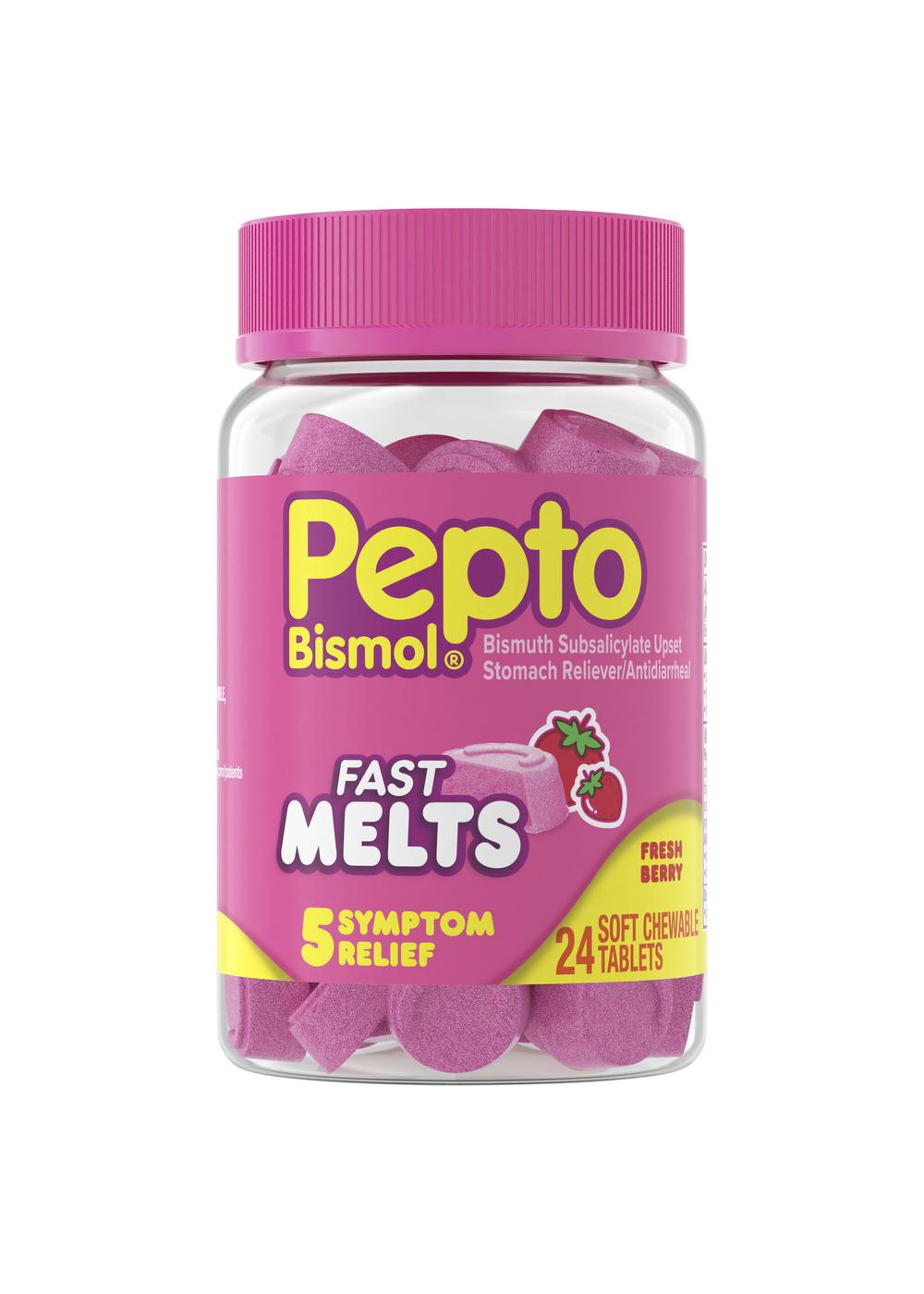 Pepto Bismol Fast Melts Chewable Tablets - Fresh Berry; image 1 of 2