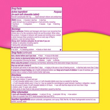 Pepto-Bismol Fast Melts, Soft Chewable Tablets, Upset Stomach Relief