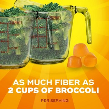 Metamucil Fiber Gummies, Plant-Based Prebiotic Fiber Supplement Blend, No Sugar Added, Orange Flavor