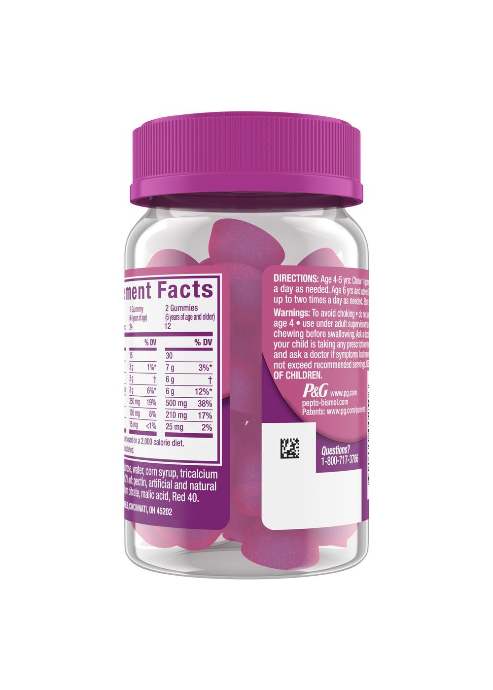 Pepto-Bismol Kids Gummies, Helps Relieve Occasional Upset Stomach, Acid Indigestion, Sour Stomach & Heartburn, Bubblegum Flavor; image 3 of 10