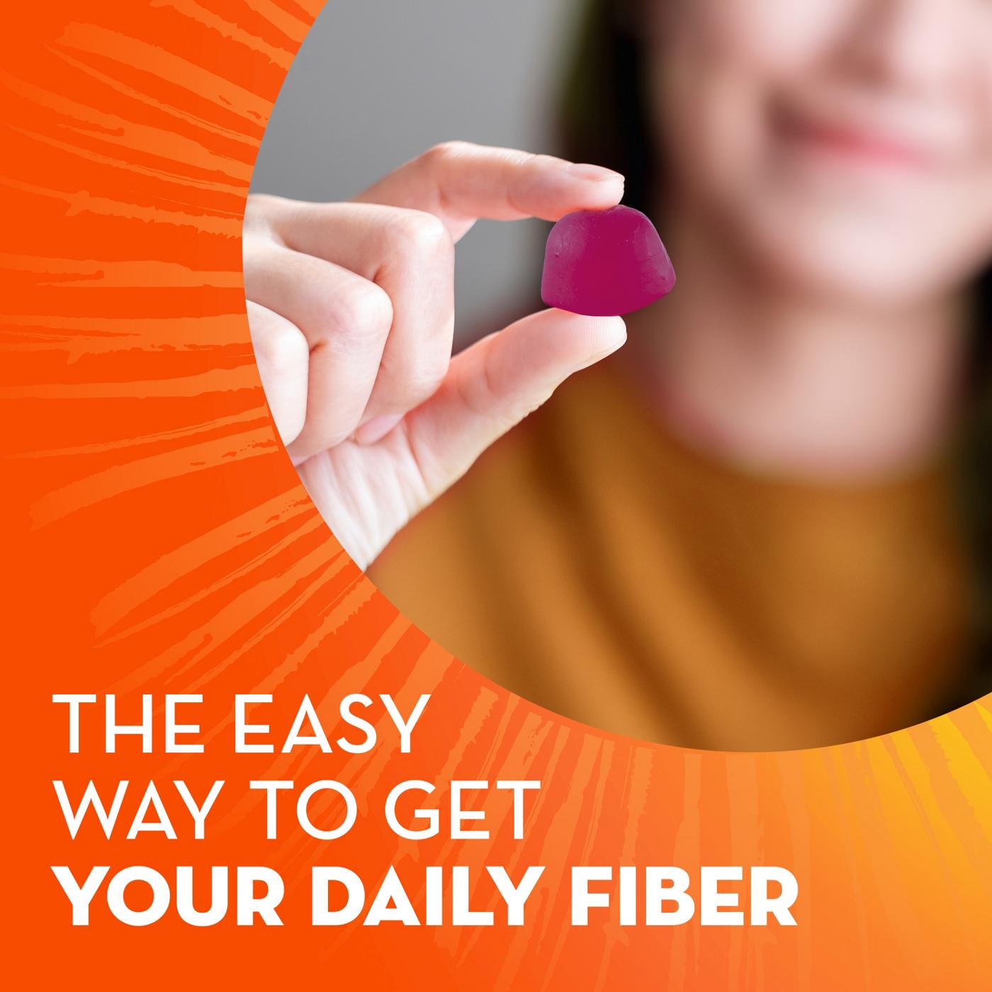 Metamucil Fiber Gummies with Probiotics for Bloating, Plant-Based Prebiotic Fiber Supplement Blend, No Sugar Added, Strawberry Kiwi Blackberry Flavor; image 4 of 10