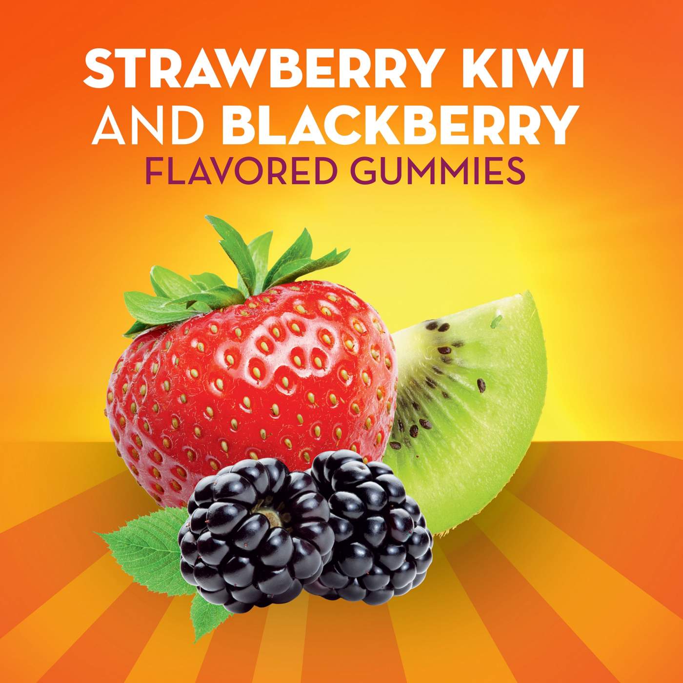 Metamucil Fiber Gummies with Probiotics for Bloating, Plant-Based Prebiotic Fiber Supplement Blend, No Sugar Added, Strawberry Kiwi Blackberry Flavor; image 8 of 10