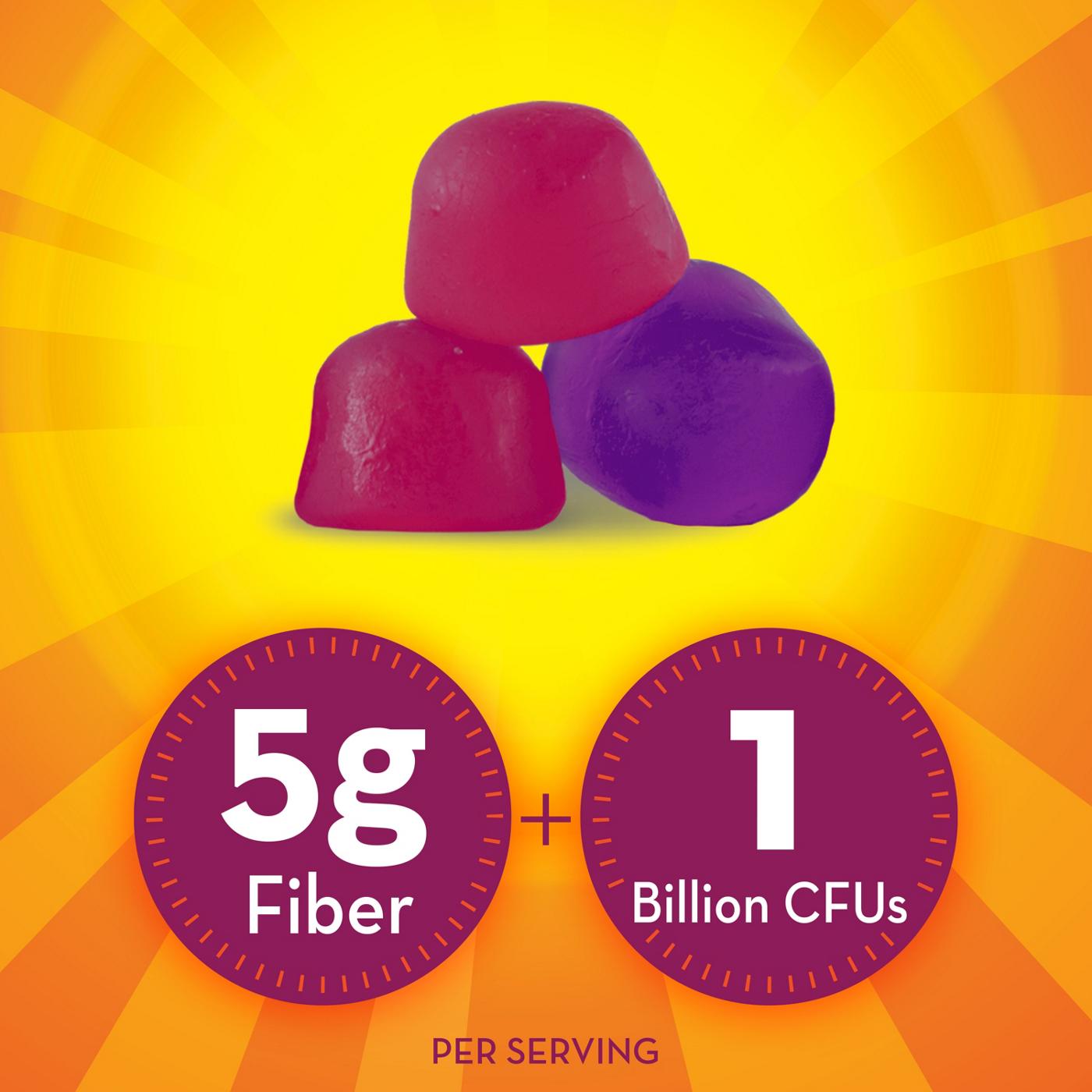 Metamucil Fiber Gummies with Probiotics for Bloating, Plant-Based Prebiotic Fiber Supplement Blend, No Sugar Added, Strawberry Kiwi Blackberry Flavor; image 9 of 10