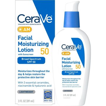 CeraVe AM Facial Moisturizing Lotion - SPF 50, 3 oz