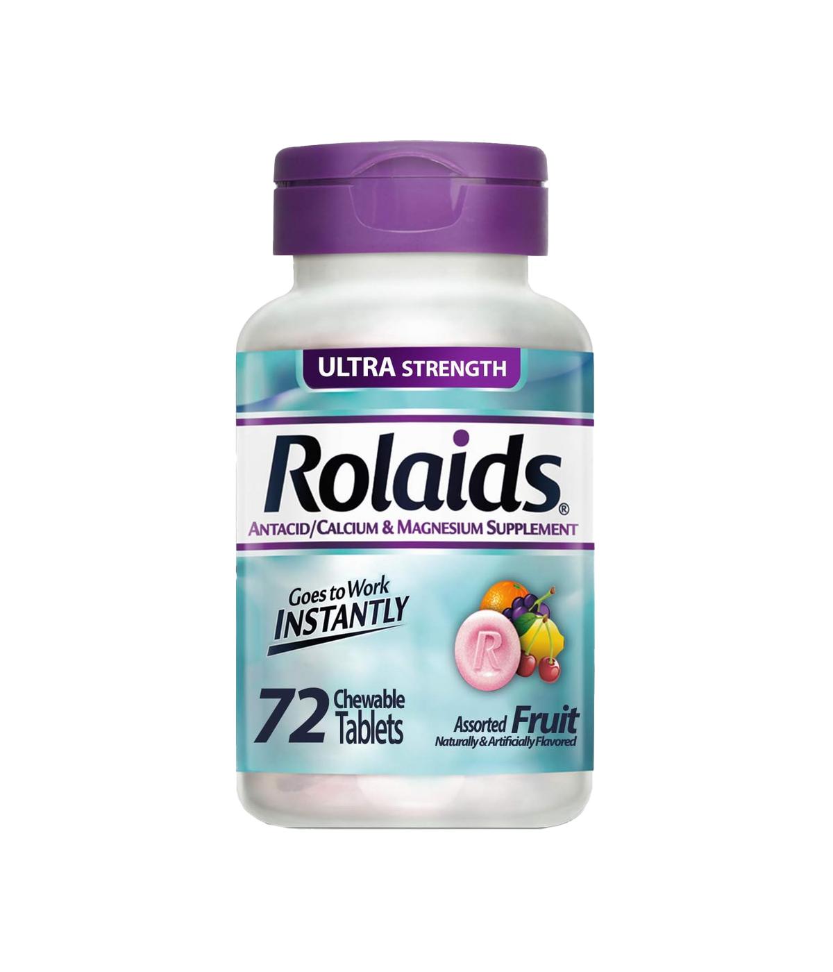 Rolaids Ultra Strength Antacid Tablets - Assorted Fruit; image 1 of 2