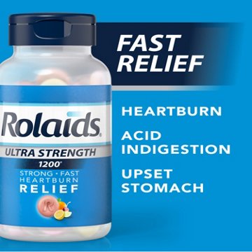 Rolaids Ultra Strength Antacid Chewable Tablets, Heartburn Relief, Assorted Fruit Flavor