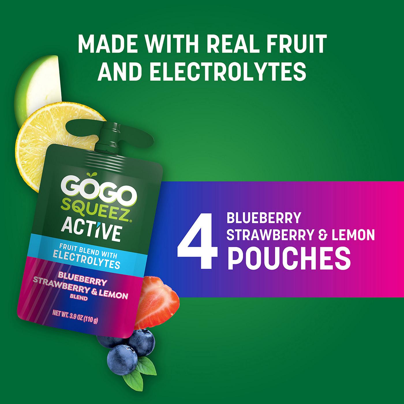 GoGo squeeZ Active Electrolyte No Sugar Added Blueberry Strawberry Lemon Fruit Blend; image 8 of 8