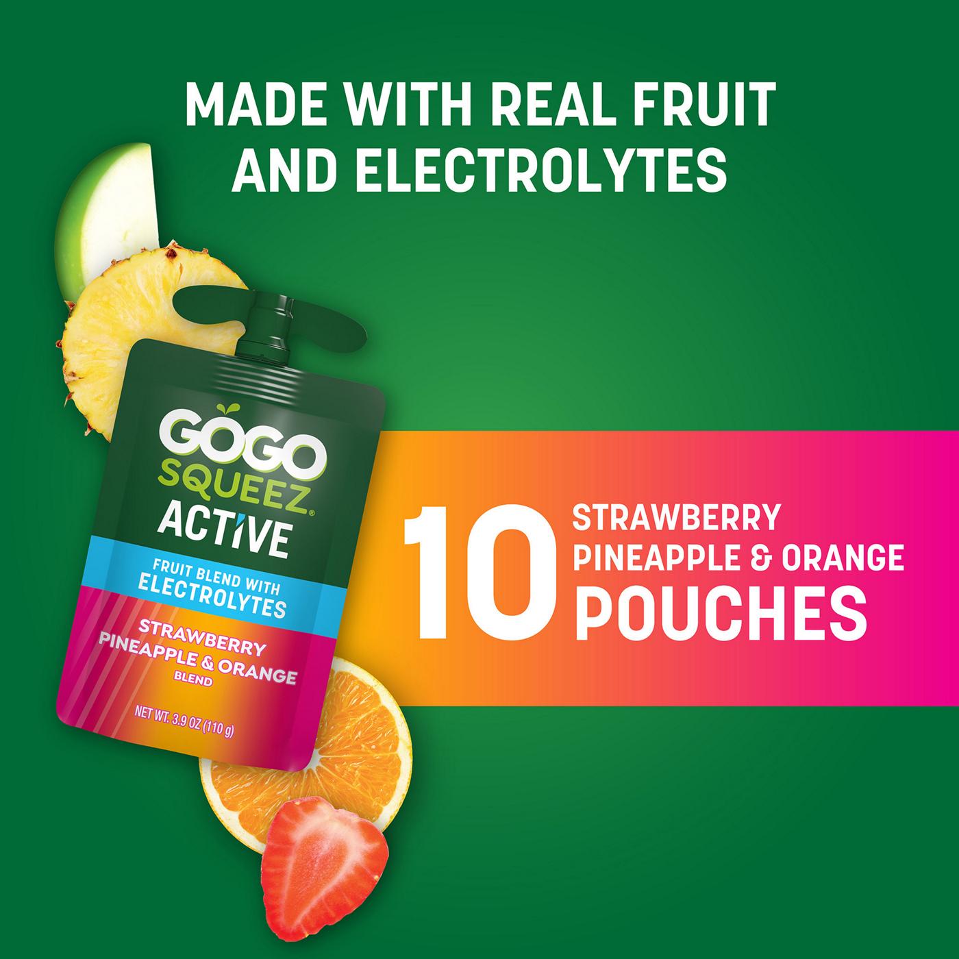 GoGo squeeZ Active Electrolyte No Sugar Added Strawberry Pineapple Orange Fruit Blend; image 4 of 8