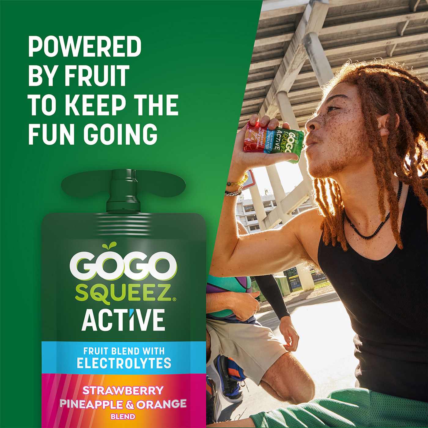 GoGo squeeZ Active Electrolyte No Sugar Added Strawberry Pineapple Orange Fruit Blend; image 6 of 8