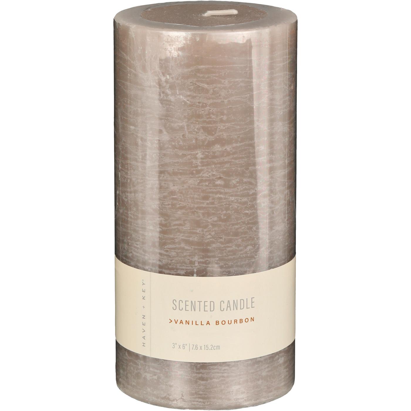 Haven + Key Scented Pillar Candle - Vanilla Bourbon; image 1 of 2