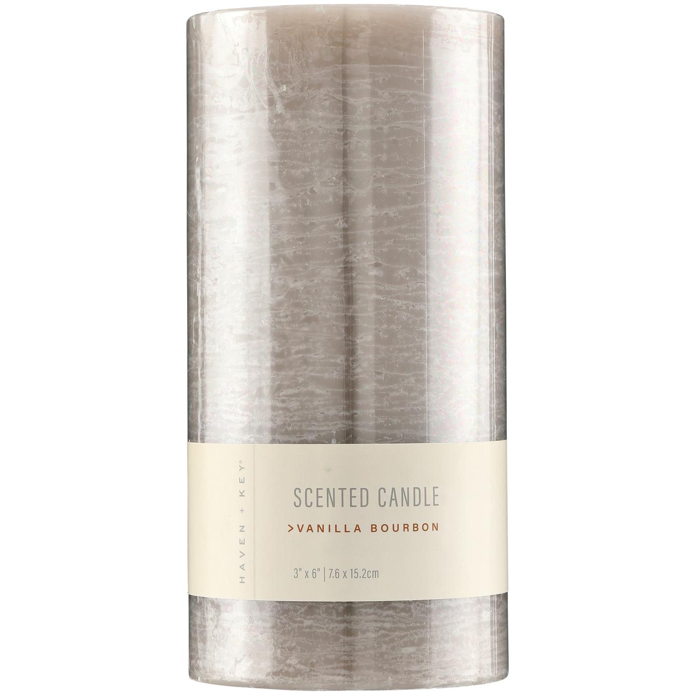 Haven + Key Scented Pillar Candle - Vanilla Bourbon; image 2 of 2