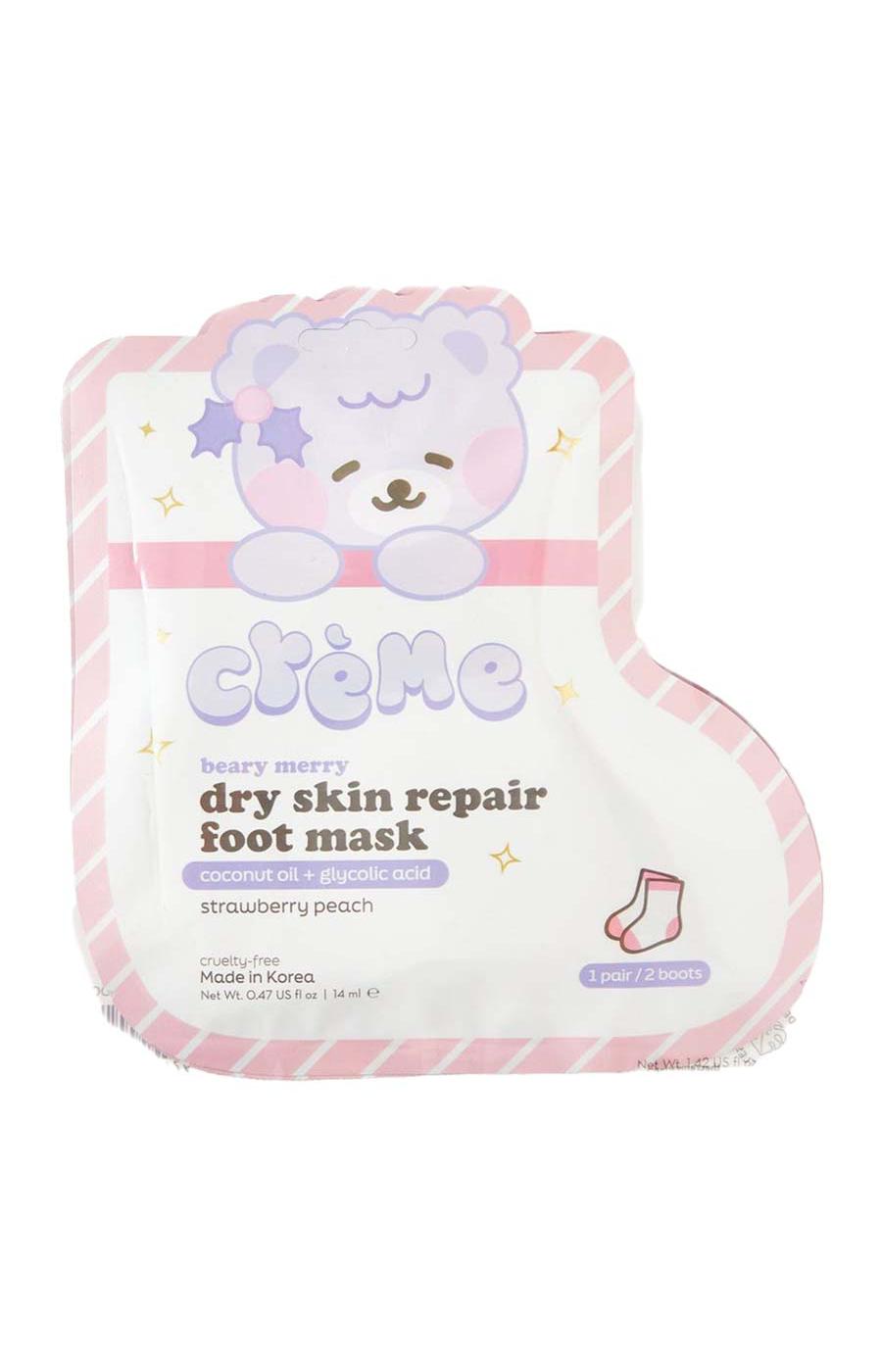 The Crème Shop Beary Merry Foot Mask - Strawberry Peach; image 1 of 2
