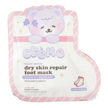 The Crème Shop Beary Merry Foot Mask - Strawberry Peach