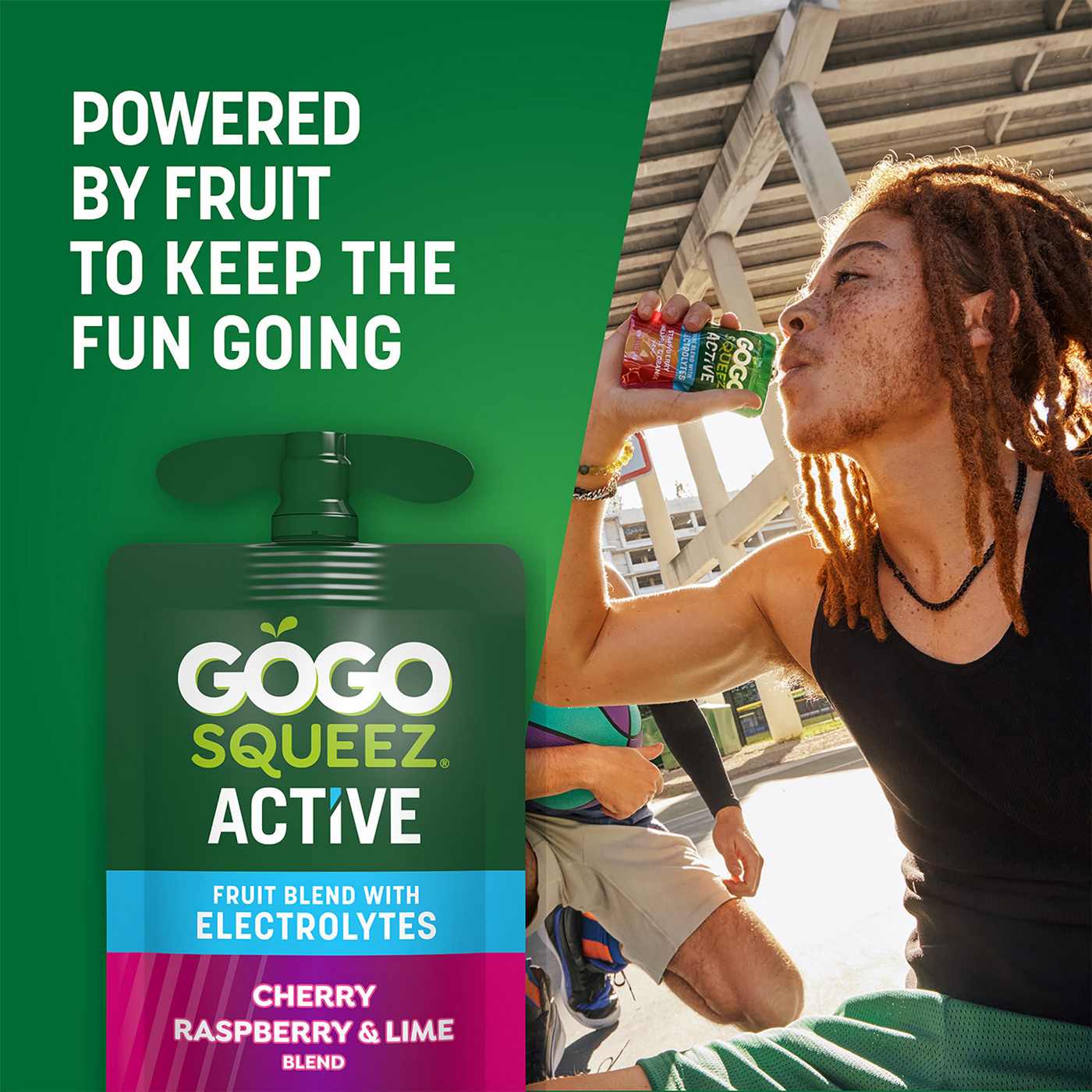 GoGo squeeZ Active Electrolyte No Sugar Added Cherry Raspberry Lime Fruit Blend; image 8 of 8
