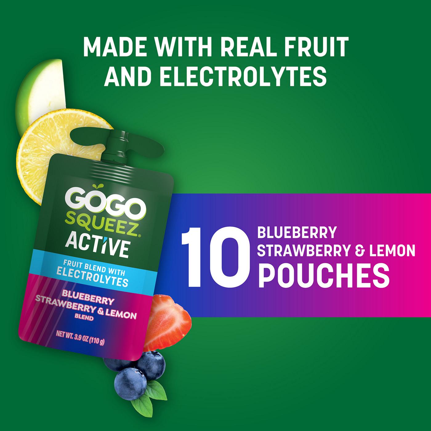 GoGo squeeZ Active Electrolyte No Sugar Added Blueberry Strawberry Lemon Fruit Blend; image 8 of 8