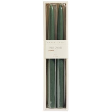 Haven + Key Taper Candles - Green, 2 pk, 10''
