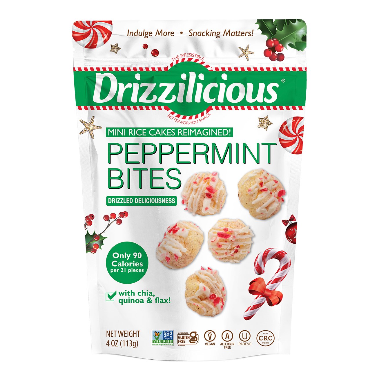 Drizzilicious Mini Rice Cakes - Peppermint Bites - Shop Rice cakes