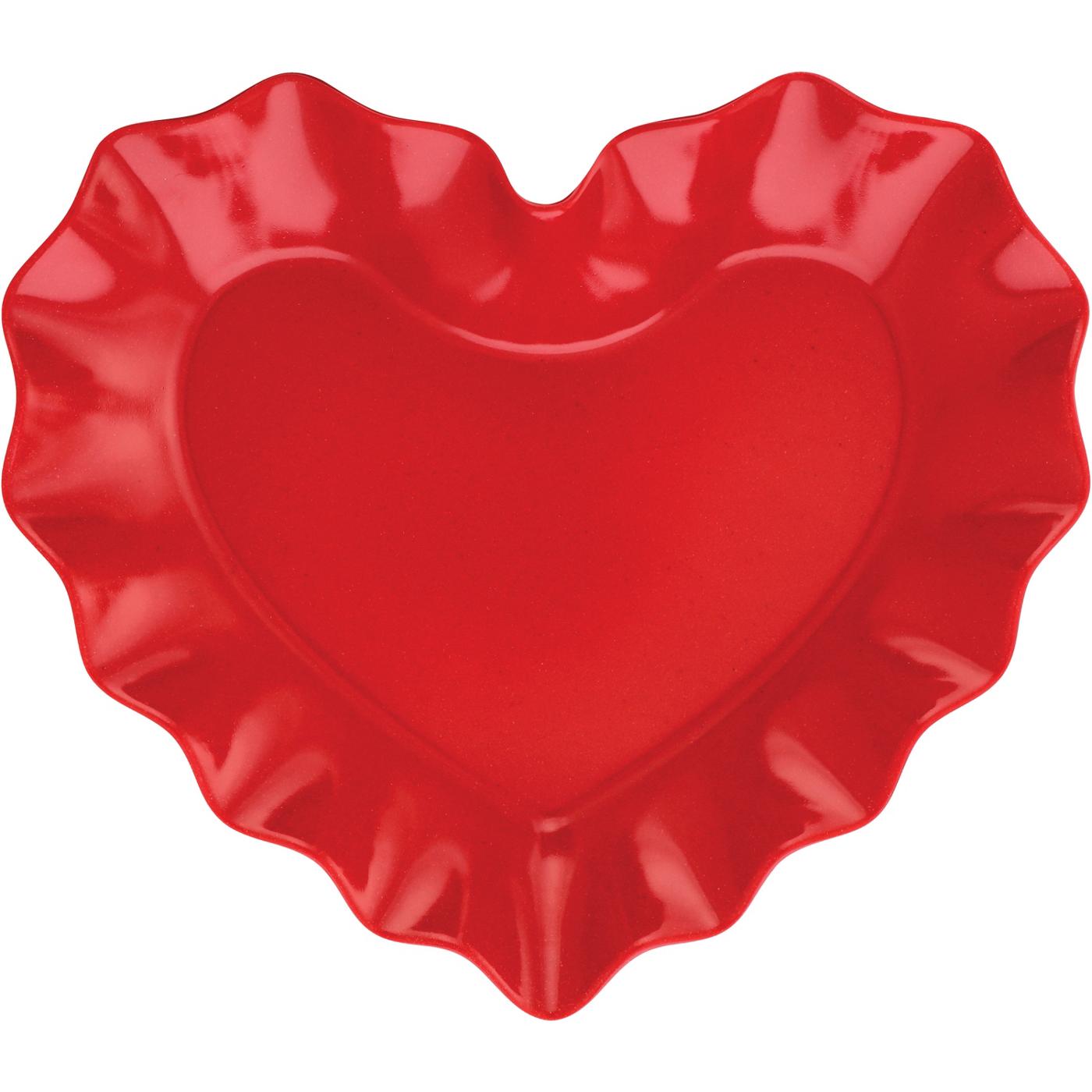 Destination Holiday Scalloped Heart Melamine Valentine's Platter; image 1 of 2