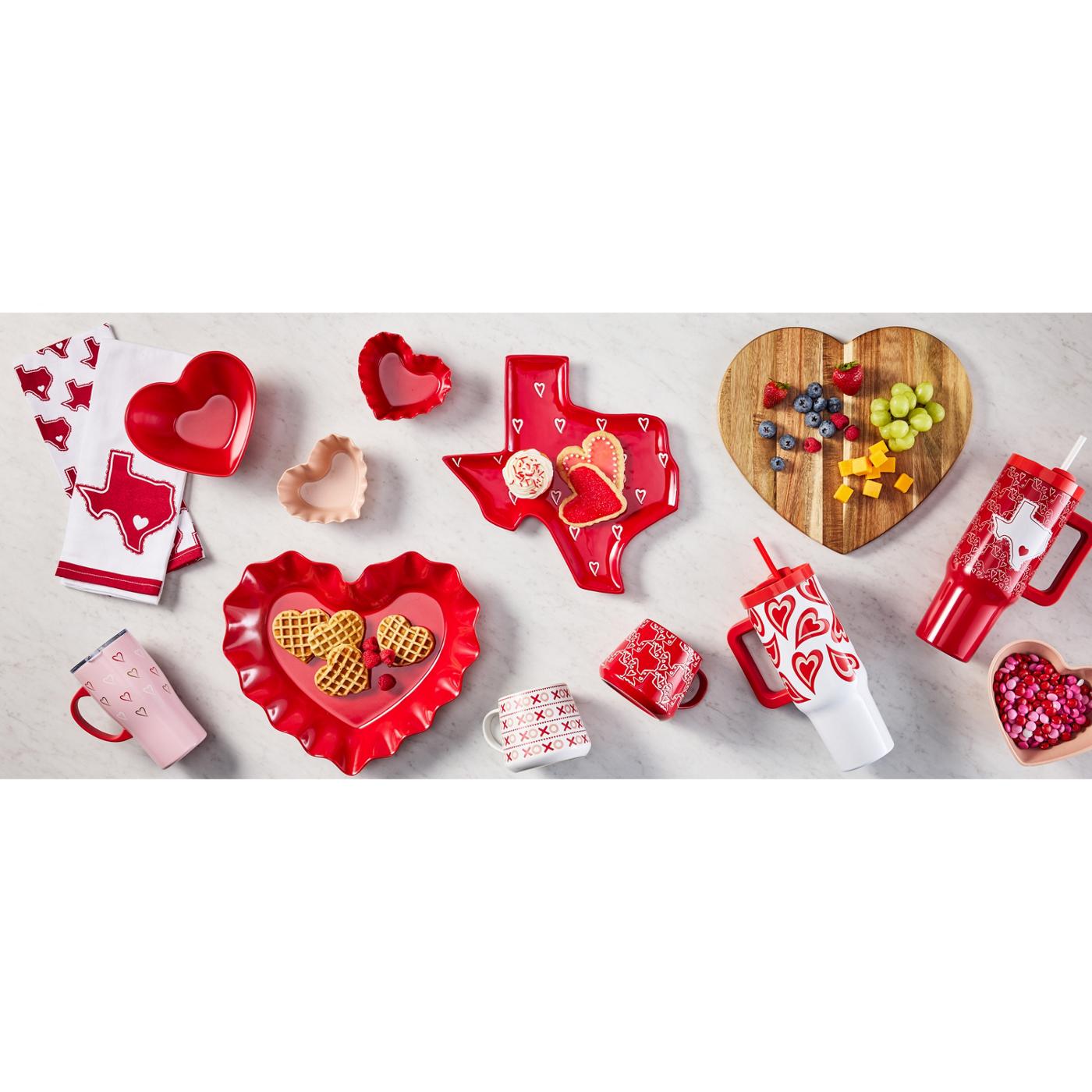 Destination Holiday Scalloped Heart Melamine Valentine's Platter; image 2 of 2