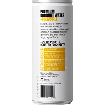 Once Upon A Coconut Premium Coconut Water & Pineapple, 10.8 oz