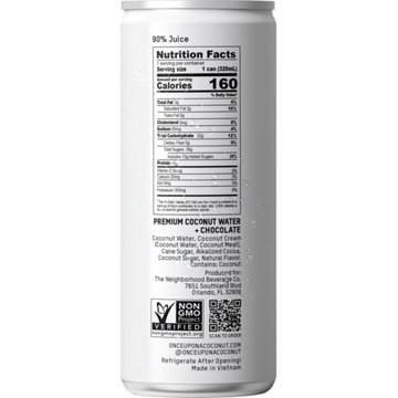 Once Upon A Coconut Premium Coconut Water & Chocolate, 10.8 oz
