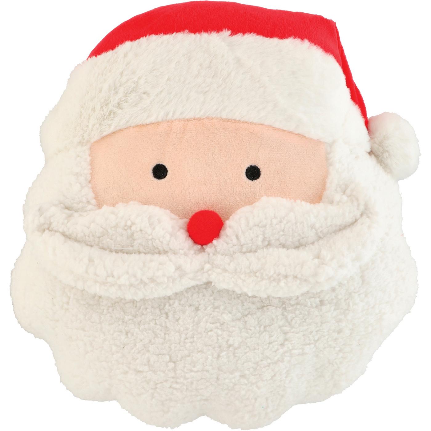 Destination Holiday Santa Head Christmas Throw Pillow; image 1 of 2