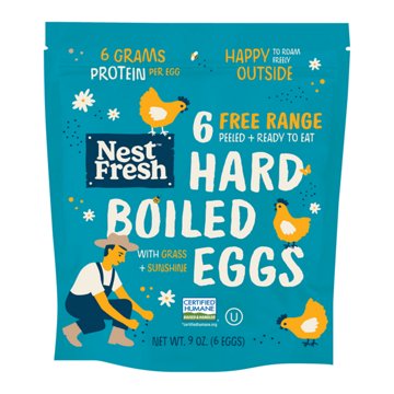 NestFresh Free Range Hard Boiled Eggs, 6 ct