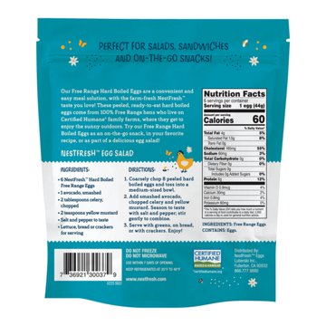 NestFresh Free Range Hard Boiled Eggs, 6 ct