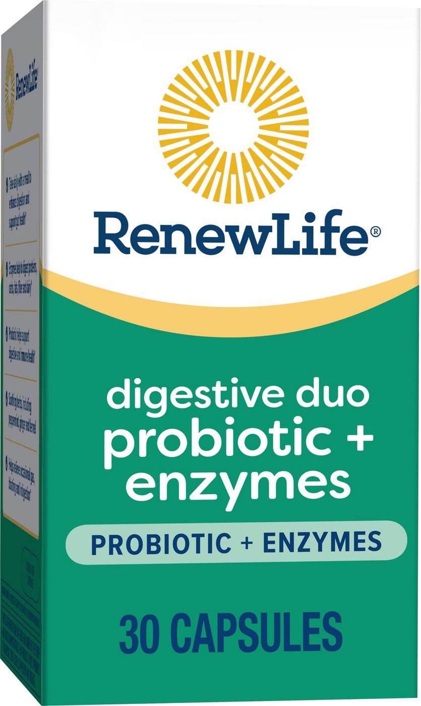 Renew Life Digestive Duo Probiotic + Enzymes Vegetarian Capsules; image 4 of 5