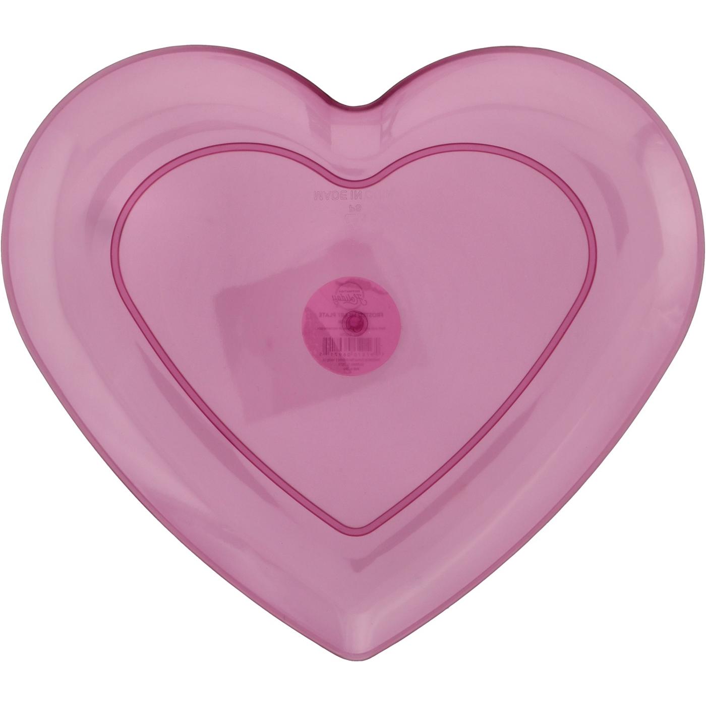 Destination Holiday Frosted Heart Valentine's Plate - Purple; image 1 of 2