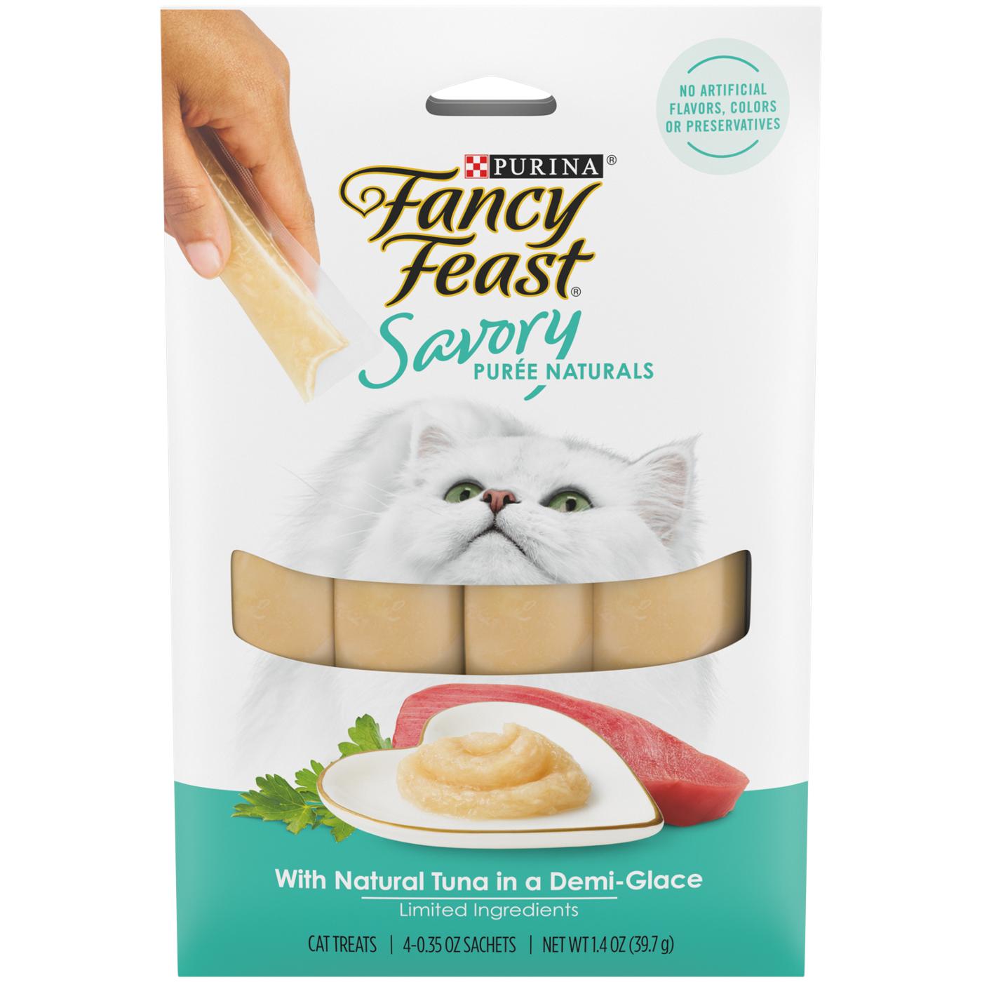 Fancy Feast Savory Puree Naturals Tuna Cat Treats; image 1 of 7