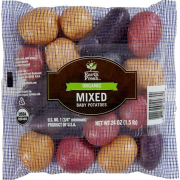 Earth Fresh Organic Mixed Baby Potatoes, 1.5 lb bag