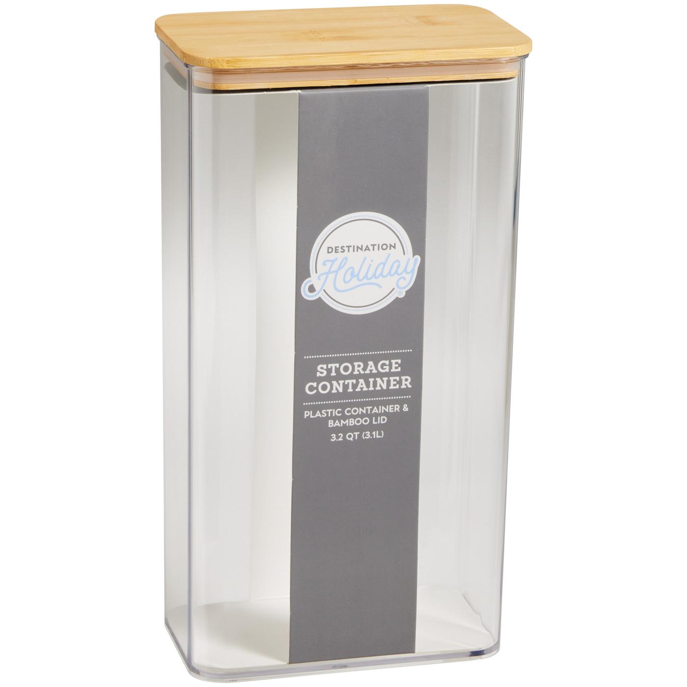 Destination Holiday Plastic Storage Container with Bamboo Lid; image 1 of 2