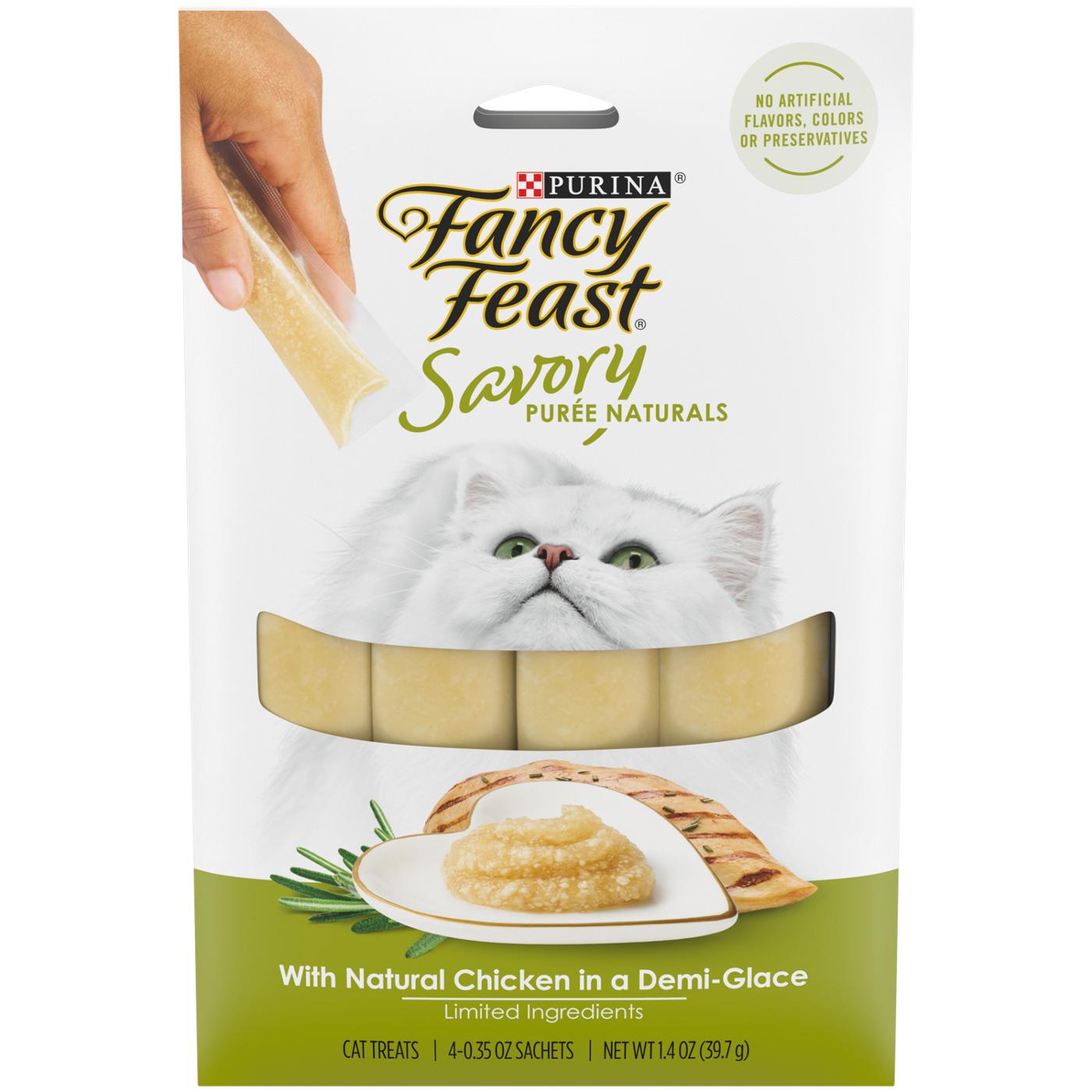 Fancy Feast Savory Puree Naturals Chicken Cat Treats; image 1 of 7