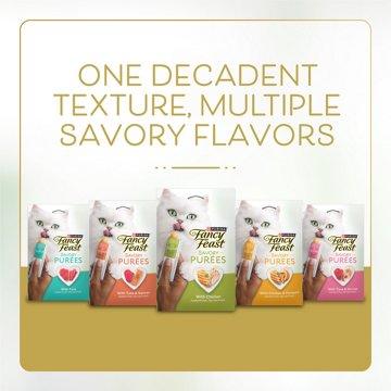 Fancy Feast Purina Savory Purees Lickable Cat Treats - Tuna and Salmon, 1.4 oz