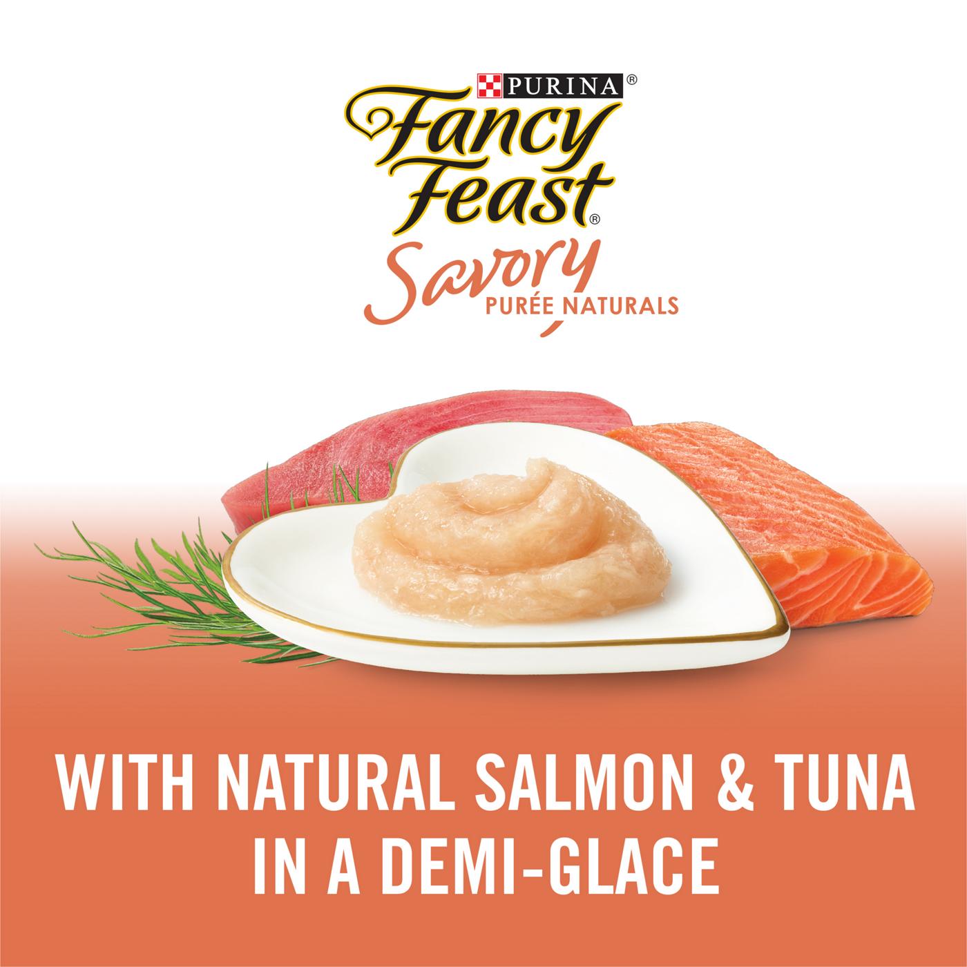 Fancy Feast Purina Savory Purees Lickable Cat Treats - Tuna and Salmon; image 6 of 8