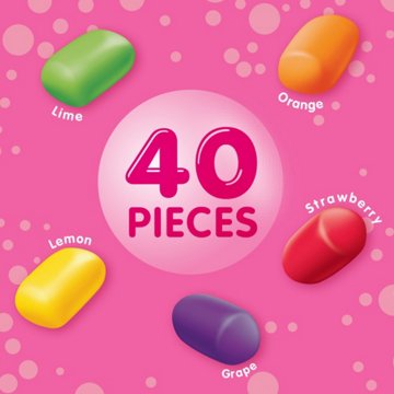 Hubba Bubba Skittles Flavored Mini Gum, 40 pc