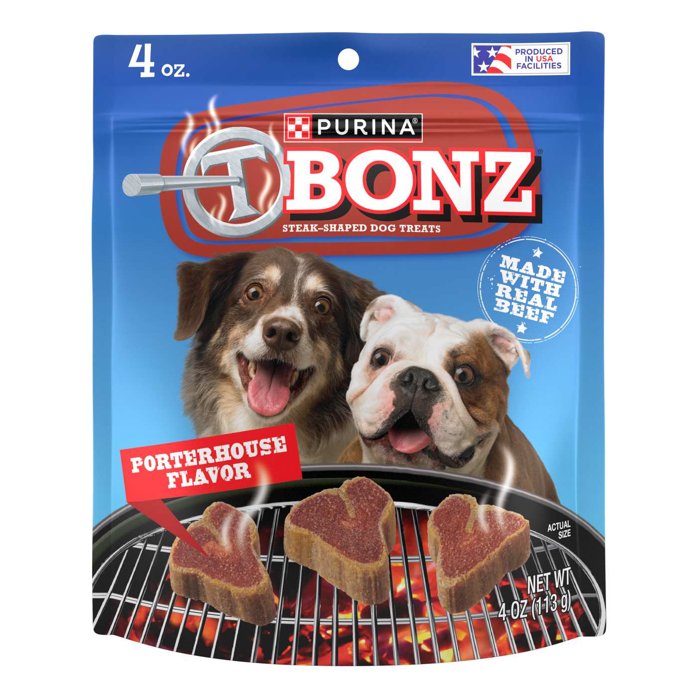 T-Bonz Porterhouse Steak Shaped Dog Treats; image 1 of 3