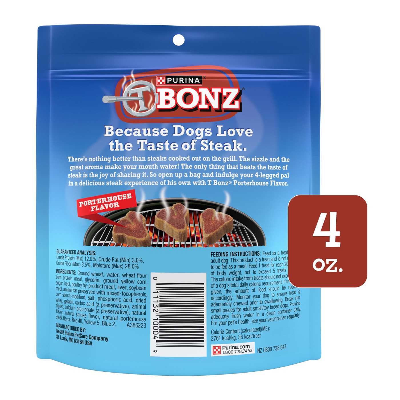 T-Bonz Porterhouse Steak Shaped Dog Treats; image 3 of 3