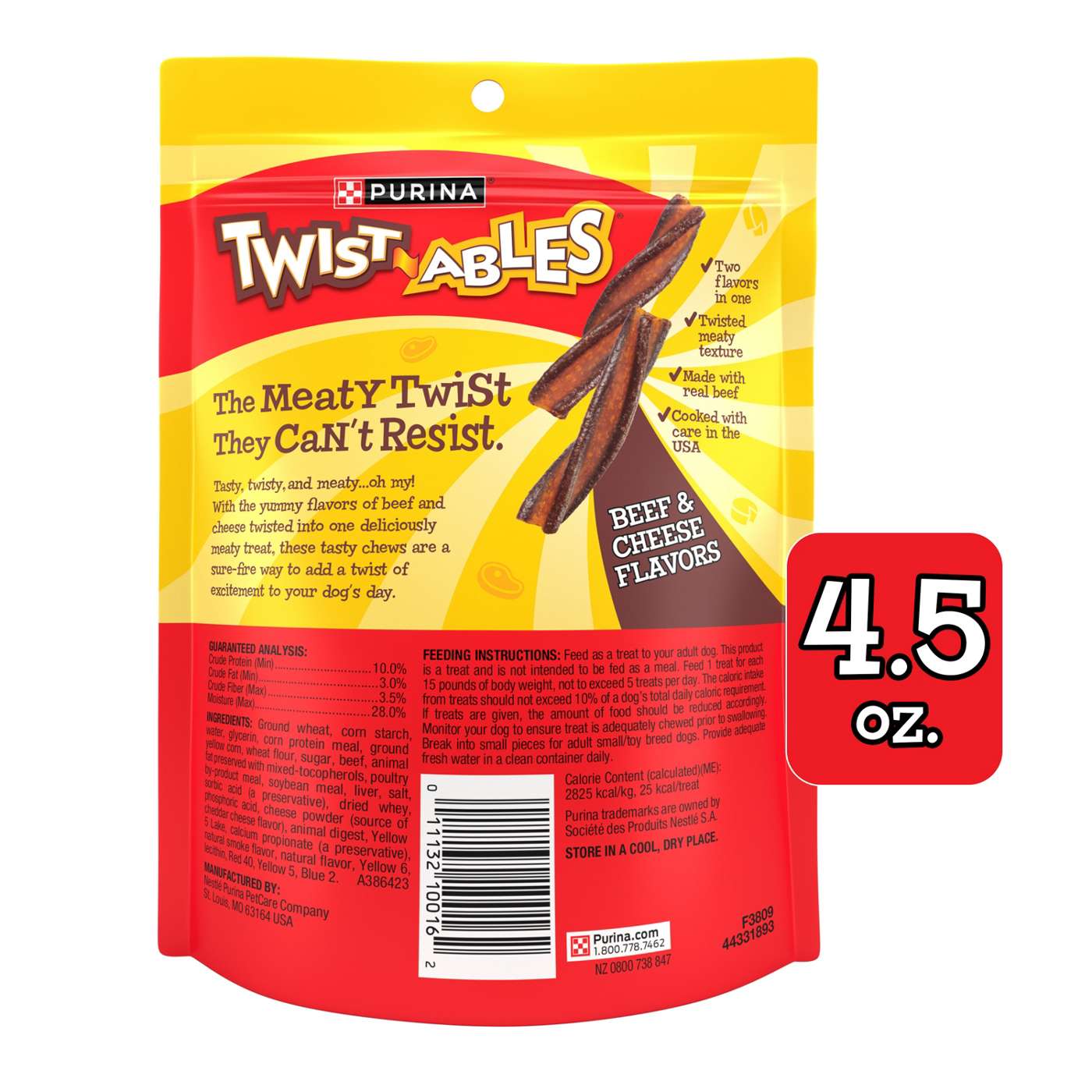 Twistables Beef & Cheese Dog Treats; image 2 of 2