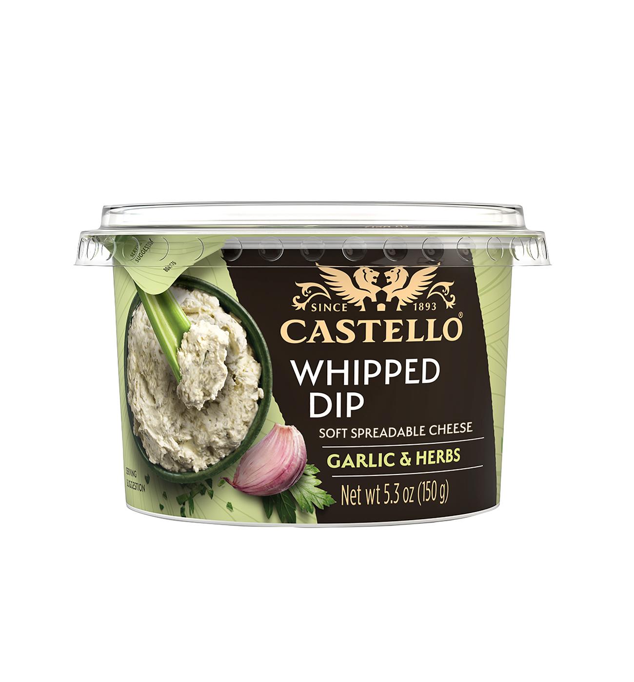 Castello Whipped Spreadable Cheese Dip - Garlic & Herbs; image 1 of 3