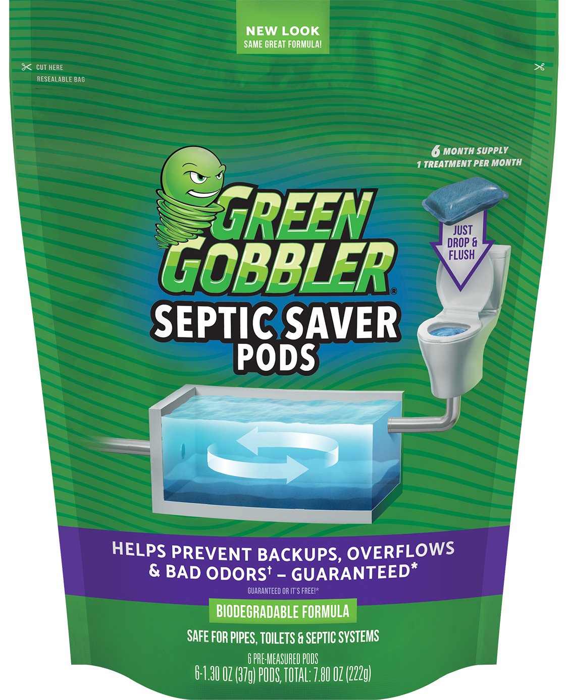 Green Gobbler Septic Saver Pods - Shop Toilet bowl cleaners at H-E-B