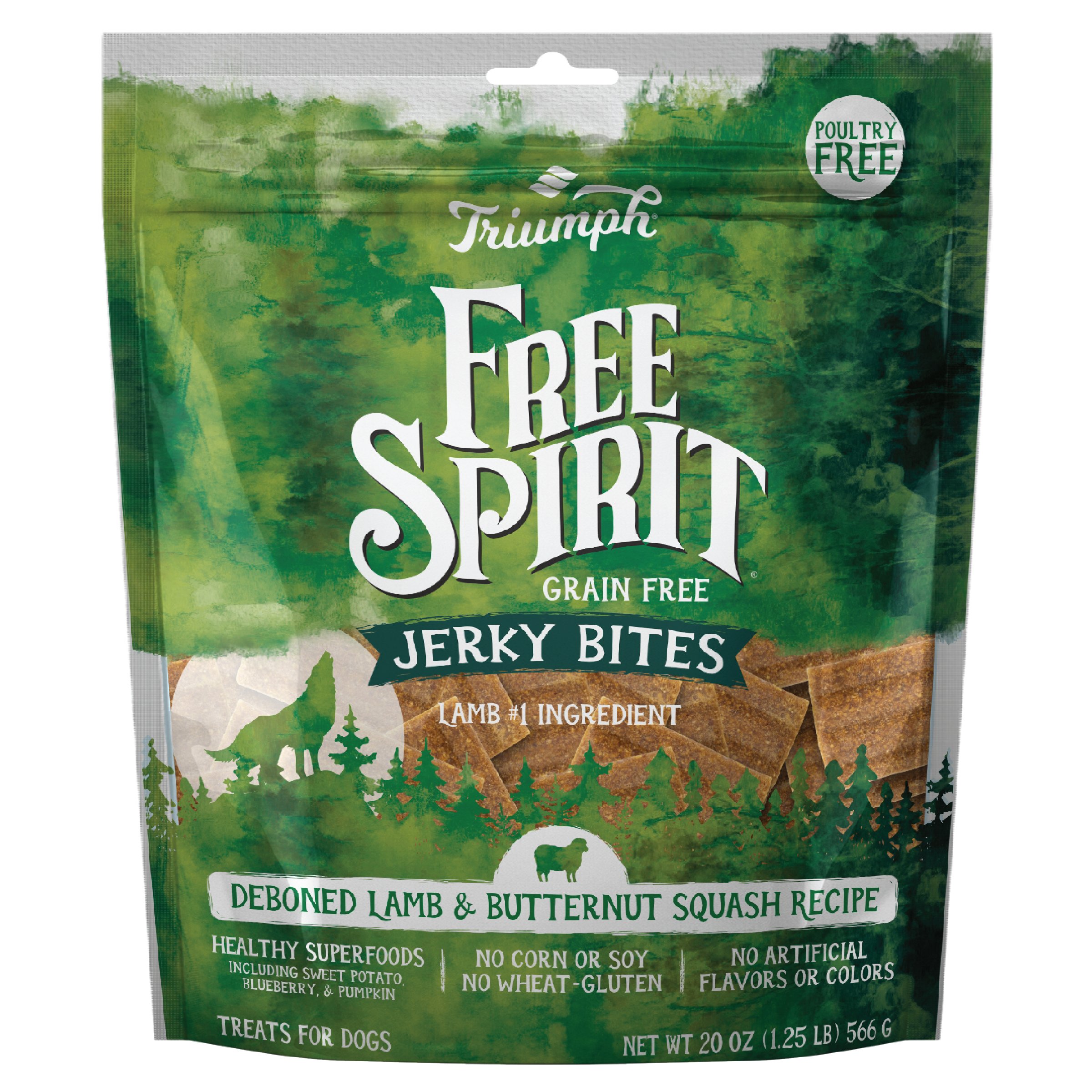 Triumph Free Spirit Lamb & Butternut Squash Jerky Bites Dog Treats