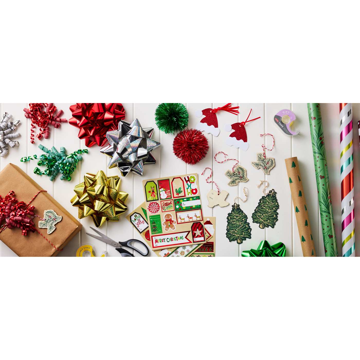 Destination Holiday Pom Pom Christmas Bows - Green, 2 ct; image 2 of 2