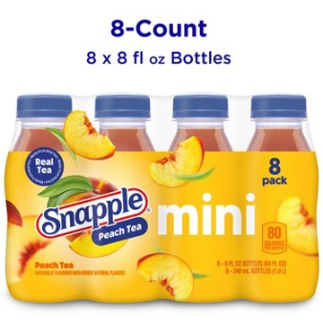 Snapple Peach Tea mini 8 pk Bottles