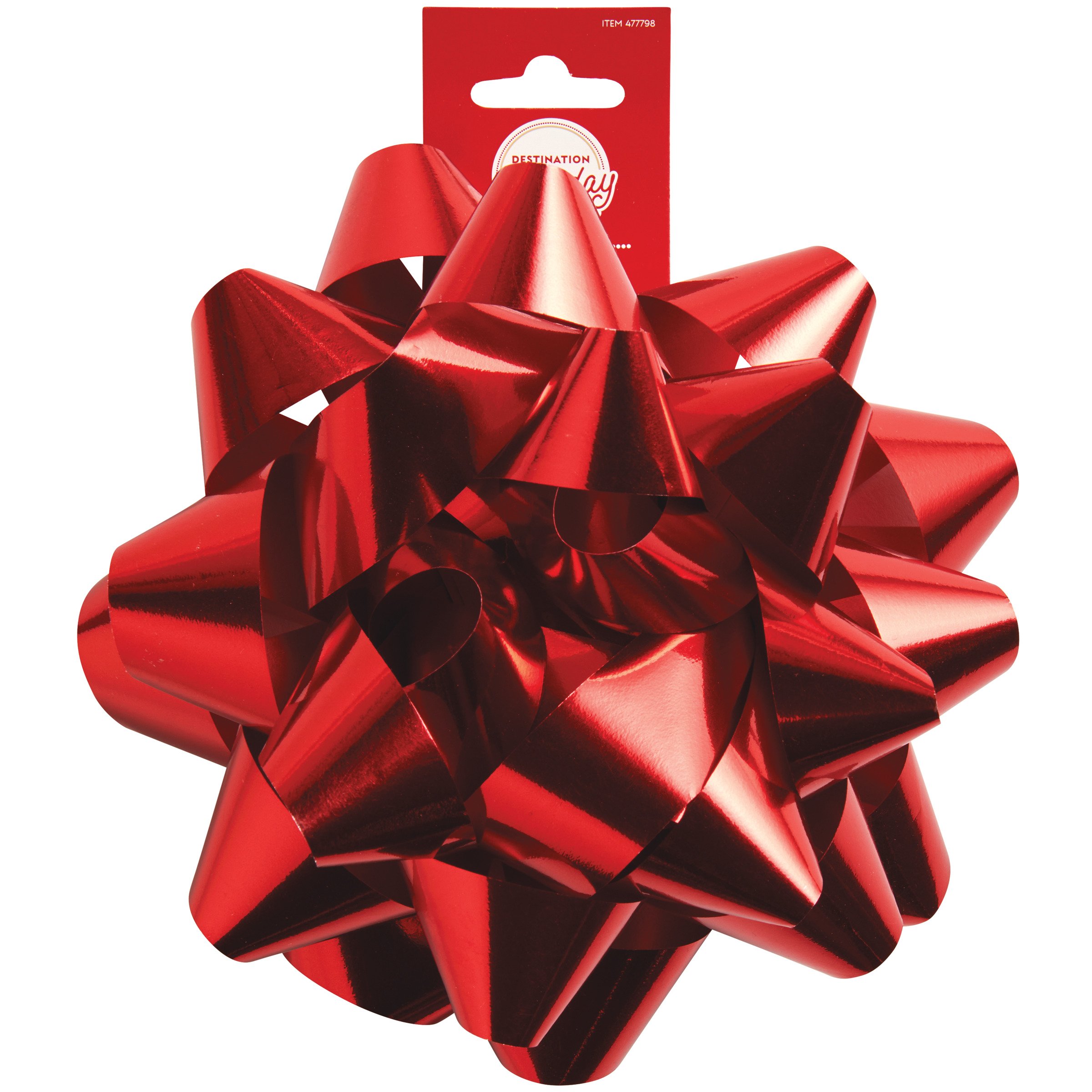 Destination Holiday Metallic Christmas Bow Red Shop Gift wrap at HEB
