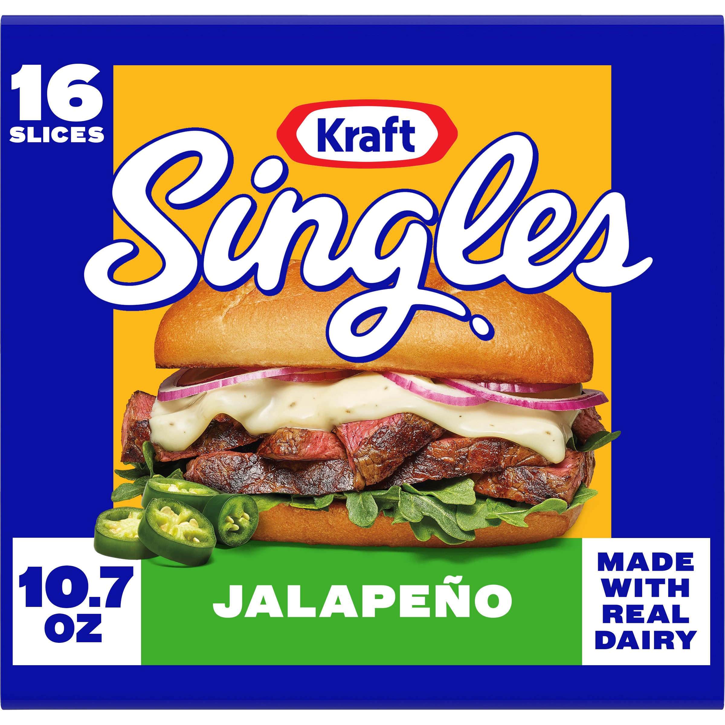 Kraft Singles Jalapeno Sliced Cheese - Shop Cheese at H-E-B