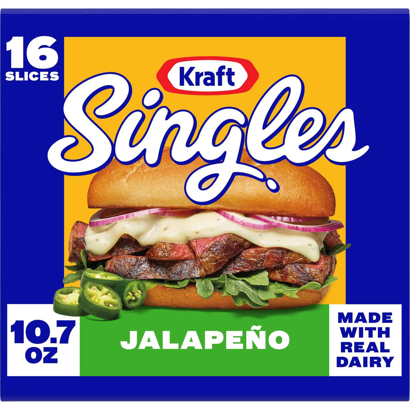 Kraft Singles Jalapeno Sliced Cheese; image 1 of 4