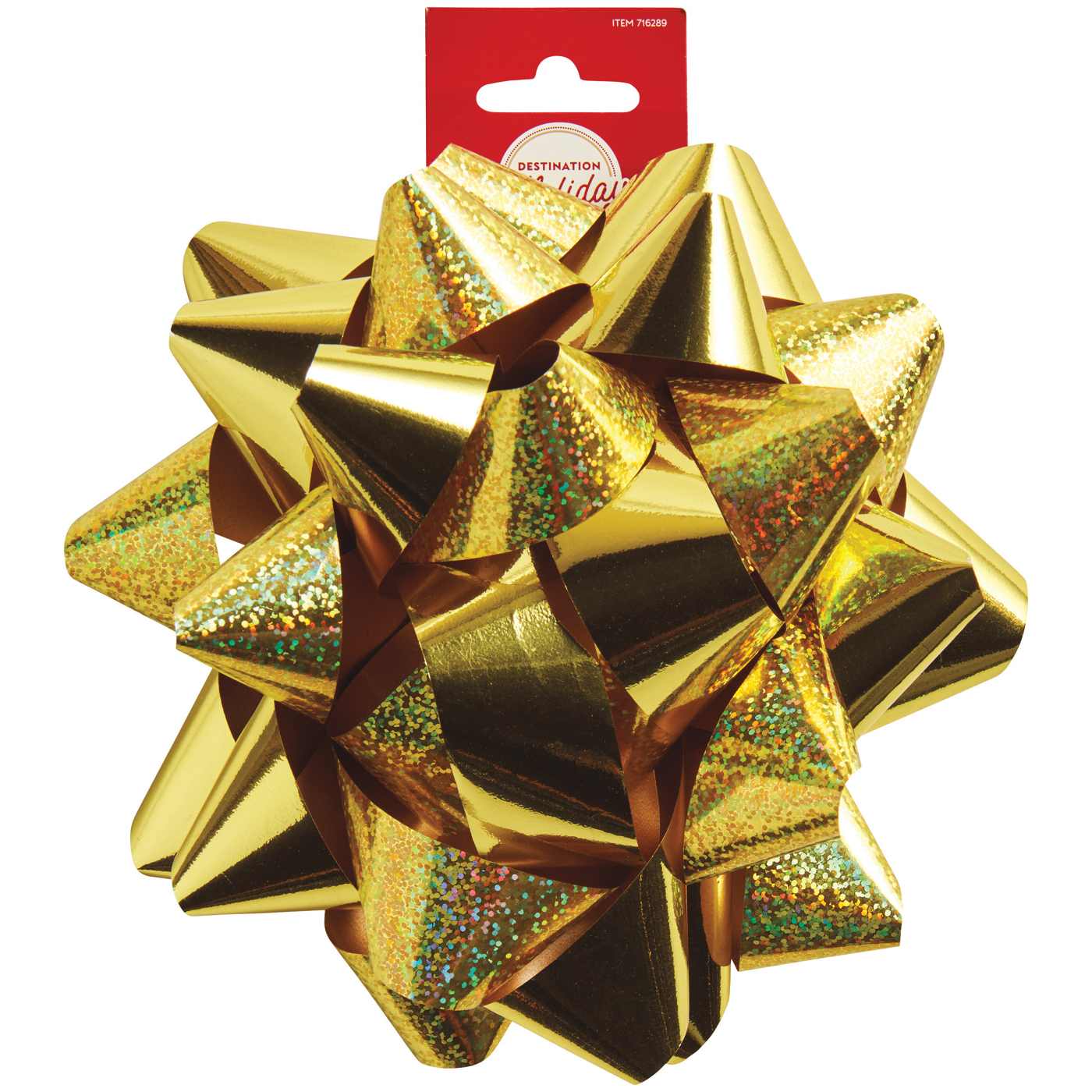 Destination Holiday Metallic Christmas Bow - Gold; image 1 of 2